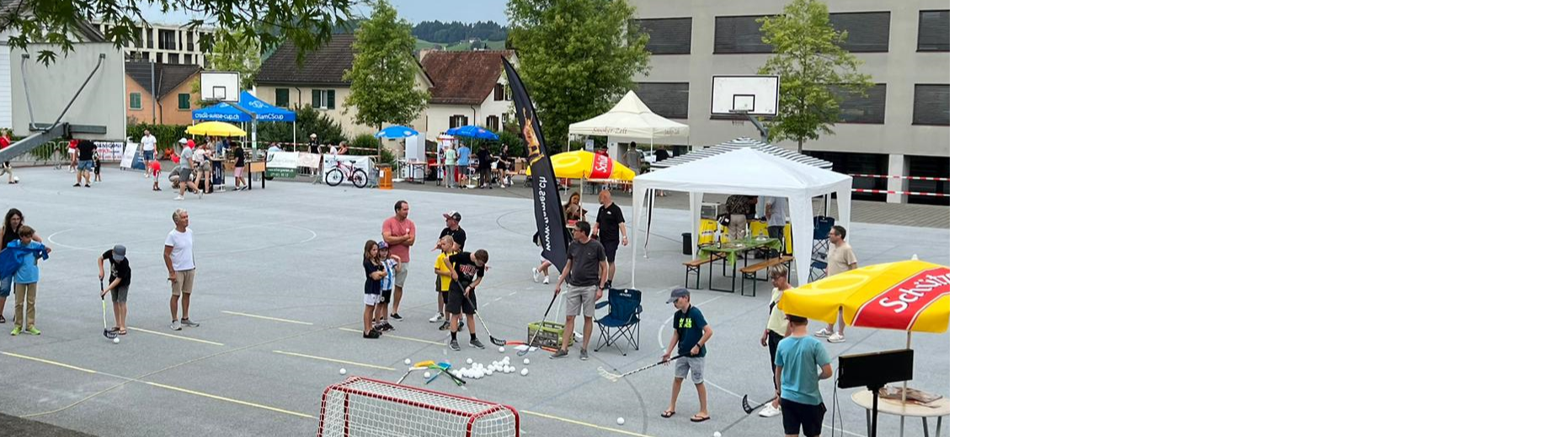Gelungenes Städtli Fäscht Uznach - Flames begrüssten Besucher mit Glacé-Stand und Torschuss-Messung